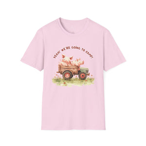 "Yeah! Going To Freezer Camp" Pigs in a truck unisex T-shirt